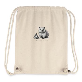 Wombat 3D printing like a Pro Cubic poo funny - Stanley/Stella Recycled Gym Bag - natural - Front