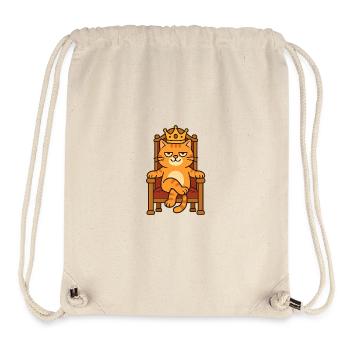Chat Royalty Illustration - Sac à cordon recyclé Stanley/Stella - blanc naturel - Devant
