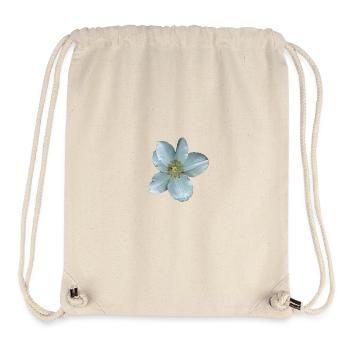 White Clematis Flower - Stanley/Stella Recycled Gym Bag - natural - Front