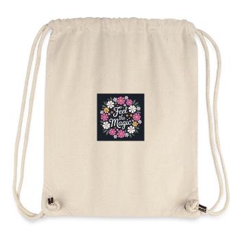 Feel the Magic Blütenkranz - Stanley/Stella recycelter Gym Bag - Naturweiß - Vorne