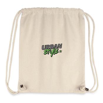 Urban Style – Graffiti-Look mit grünem Akzent - Stanley/Stella recycelter Gym Bag - Naturweiß - Vorne