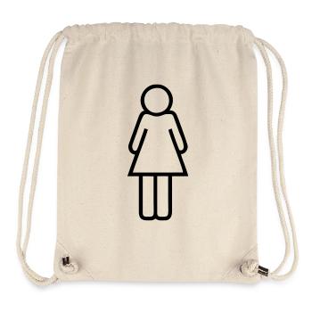 Logo femme - Sac à cordon recyclé Stanley/Stella - blanc naturel - Devant