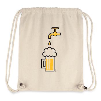 Robinet de chope à bière (Chope à bière Chope à bière / 2C) - Sac à cordon recyclé Stanley/Stella - blanc naturel - Devant