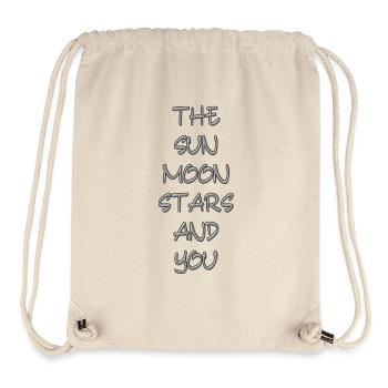 The Sun, Moon, Stars & You - Stanley/Stella Recycled Gym Bag - natural - Front