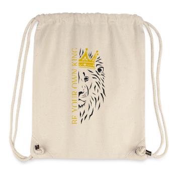 Be Your Own King - Lion Royal - Stanley/Stella Recycled Gym Bag - natural - Front