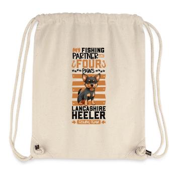 Fishing and Lancashire Heeler - Stanley/Stella Recycled Gym Bag - natural - Front