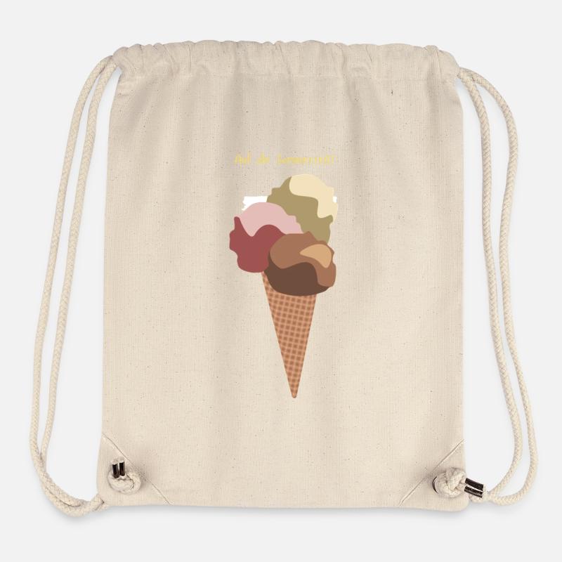 Auf die Sommerzeit Eiswaffel - Stanley/Stella Recycled Gym Bag - natural