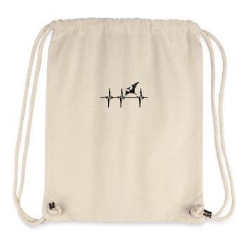 Heartbeat Dinosaur Pterosaur Dino Pteranodon - Stanley/Stella Recycled Gym Bag - natural - Front