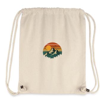 Vintage Sunset Mountain Adventure - Stanley/Stella recycelter Gym Bag - Naturweiß - Vorne