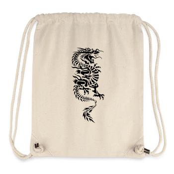 chinese dragon tribal - Sac à cordon recyclé Stanley/Stella - blanc naturel - Devant
