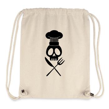 Cook's Skull (Black) - Stanley/Stella Recycled Gym Bag - natural - Front