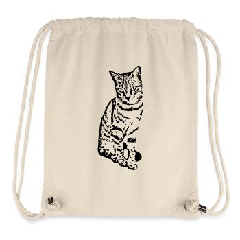 Katze Kätzchen Tigerkatze Katzenshirt Geschenk - Stanley/Stella recycelter Gym Bag - Naturweiß - Vorne