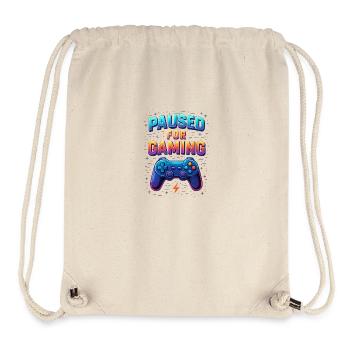 Gaming Vector Pixel Art – Paused for Gaming - Stanley/Stella Recycled Gym Bag - natural - Front