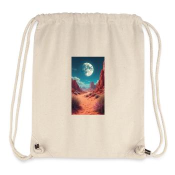 Moon over Red Desert Trail - Stanley/Stella Recycled Gym Bag - natural - Front