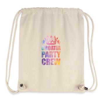 Croatia Party Crew Spruch - Stanley/Stella recycelter Gym Bag - Naturweiß - Vorne
