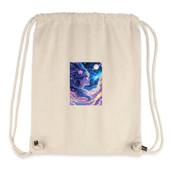 Fille dans la galaxie - Sac à cordon recyclé Stanley/Stella - blanc naturel - Devant