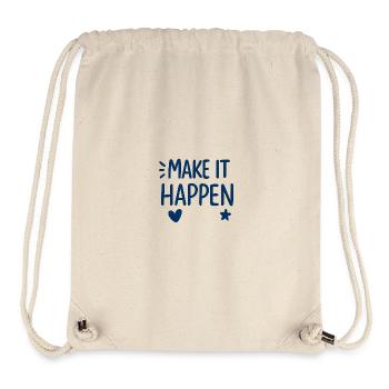 Faire en sorte que ça arrive Pression motivationnelle - Sac à cordon recyclé Stanley/Stella - blanc naturel - Devant