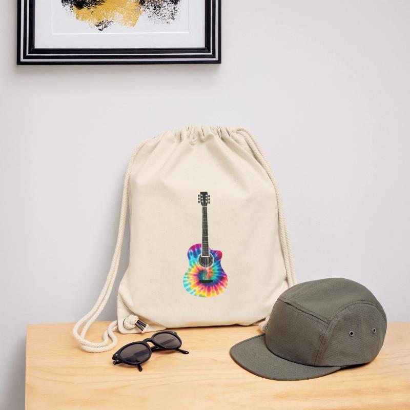 Multi-Colored Tie Dye Guitar Design Stanley/Stella Recycled Gym Bag