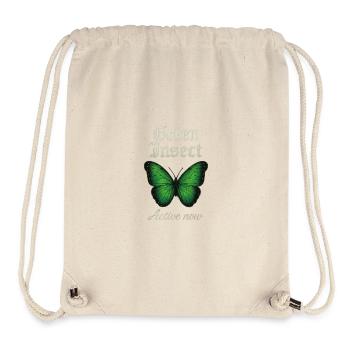 Idée cadeau pour les fans de papillons insectes verts - Sac à cordon recyclé Stanley/Stella - blanc naturel - Devant