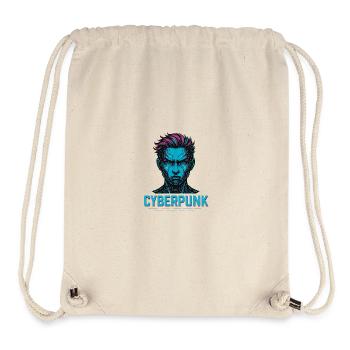 Conception d’avatar numérique cyberpunk - Sac à cordon recyclé Stanley/Stella - blanc naturel - Devant