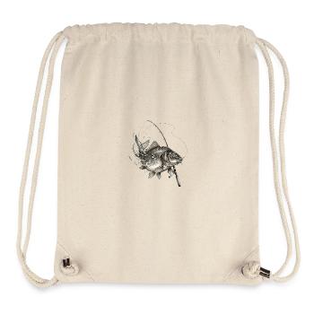 Carp Fish Rod Fishing Ink Vector - Stanley/Stella Recycled Gym Bag - natural - Front