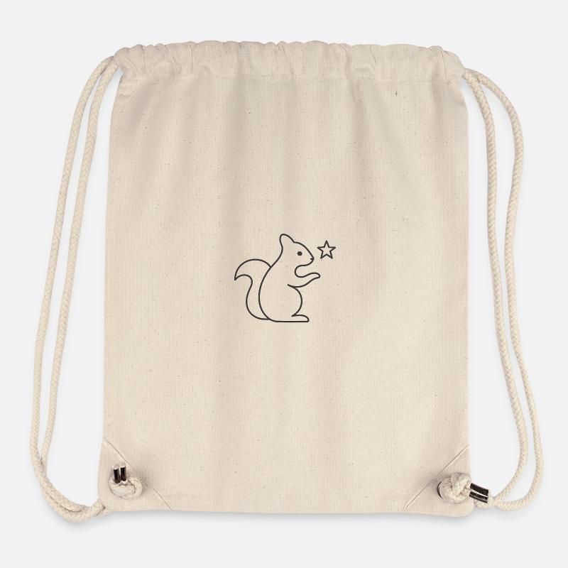 Eichhörnchen Sternenzauber - Stanley/Stella recycelter Gym Bag - Naturweiß