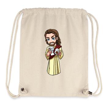 Papier toilette Jésus - Sac à cordon recyclé Stanley/Stella - blanc naturel - Devant