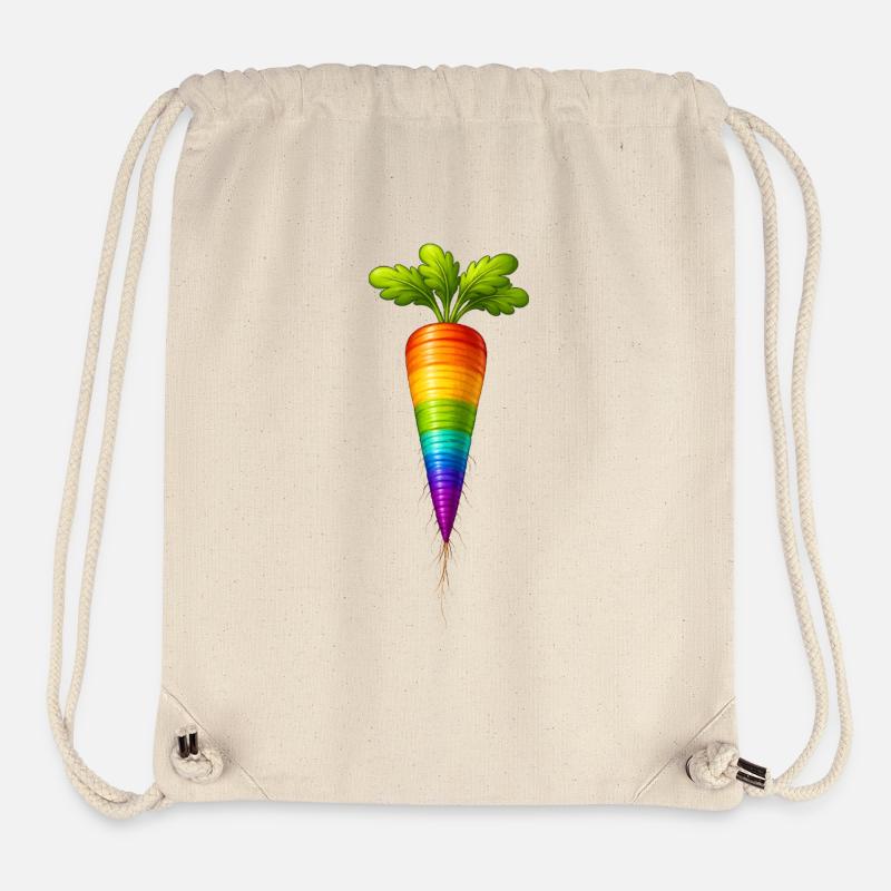 Regenbogen Karotte Buntes Gemüse Design - Stanley/Stella recycelter Gym Bag - Naturweiß