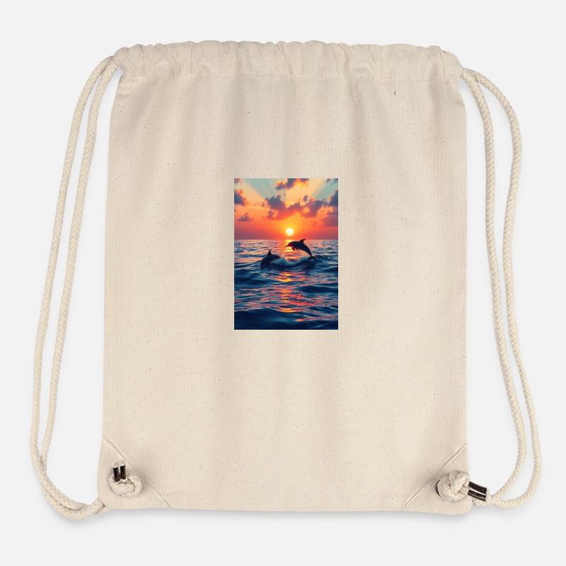 Flair de dauphin - Sac à cordon recyclé Stanley/Stella - blanc naturel