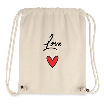 VALENTINSTAG. HERZ. ICH LIEBE DICH. ICH LIEBE DICH - Stanley/Stella recycelter Gym Bag - Naturweiß - Vorne