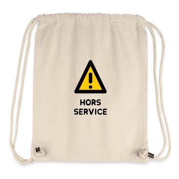 HORS SERVICE. PANNEAU. DANGER. HUMOUR. DRÔLE - Sac à cordon recyclé Stanley/Stella - blanc naturel - Devant