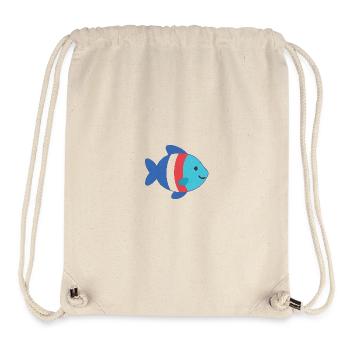 Fisch gestreift - Stanley/Stella recycelter Gym Bag - Naturweiß - Vorne