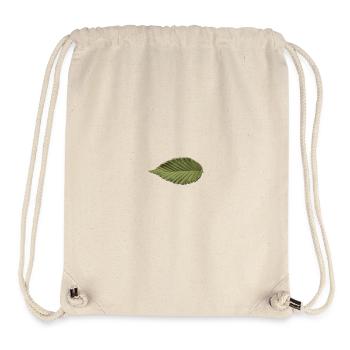 Leaf Structure Olive Green Pattern - Stanley/Stella Recycled Gym Bag - natural - Front