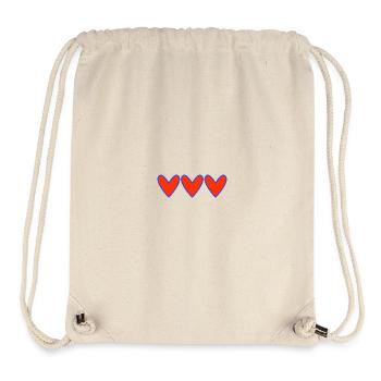 VALENTINSTAG. HERZ. ICH LIEBE DICH. ICH LIEBE DICH - Stanley/Stella recycelter Gym Bag - Naturweiß - Vorne