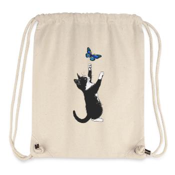 Kitty Butterfly - Stanley/Stella Recycled Gym Bag - natural - Front