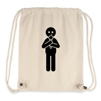 Sänger mit Mikrofon Entertainer - Stanley/Stella recycelter Gym Bag - Naturweiß - Vorne