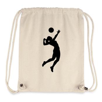 Volleyballerin Silhouette Volleyball - Stanley/Stella recycelter Gym Bag - Naturweiß - Vorne
