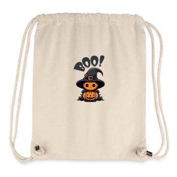 Halloween Kürbis - Stanley/Stella recycelter Gym Bag - Naturweiß - Vorne