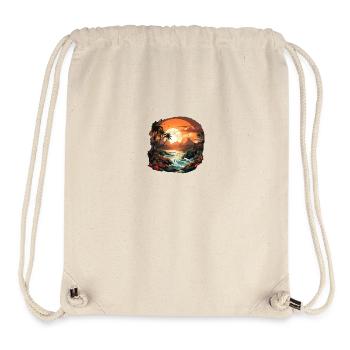 Tropisch - Stanley/Stella recycelter Gym Bag - Naturweiß - Vorne