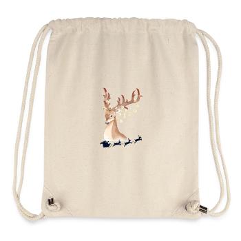 Lichter Hirsch im Winterwald - Stanley/Stella recycelter Gym Bag - Naturweiß - Vorne