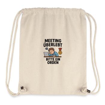 Meeting Überlebt Bitte Orden - Stanley/Stella recycelter Gym Bag - Naturweiß - Vorne