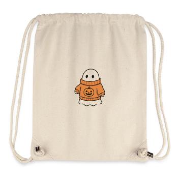 Pull citrouille Ghost - Sac à cordon recyclé Stanley/Stella - blanc naturel - Devant