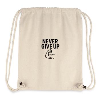 Nie Aufgeben Kraftarm - Stanley/Stella recycelter Gym Bag - Naturweiß - Vorne