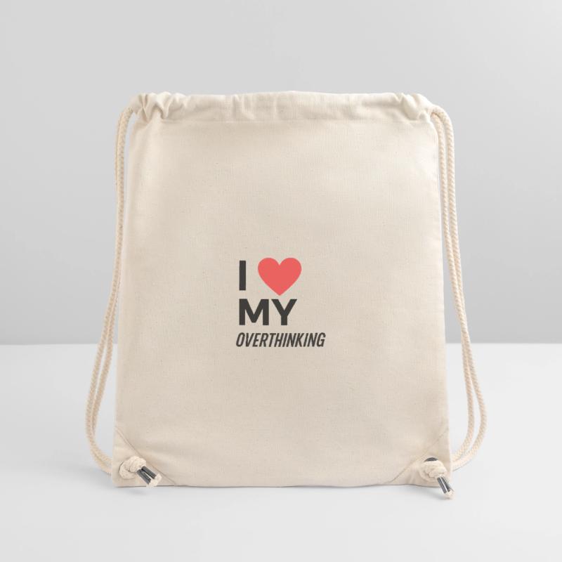 J’adore trop réfléchir Sac à cordon recyclé Stanley/Stella