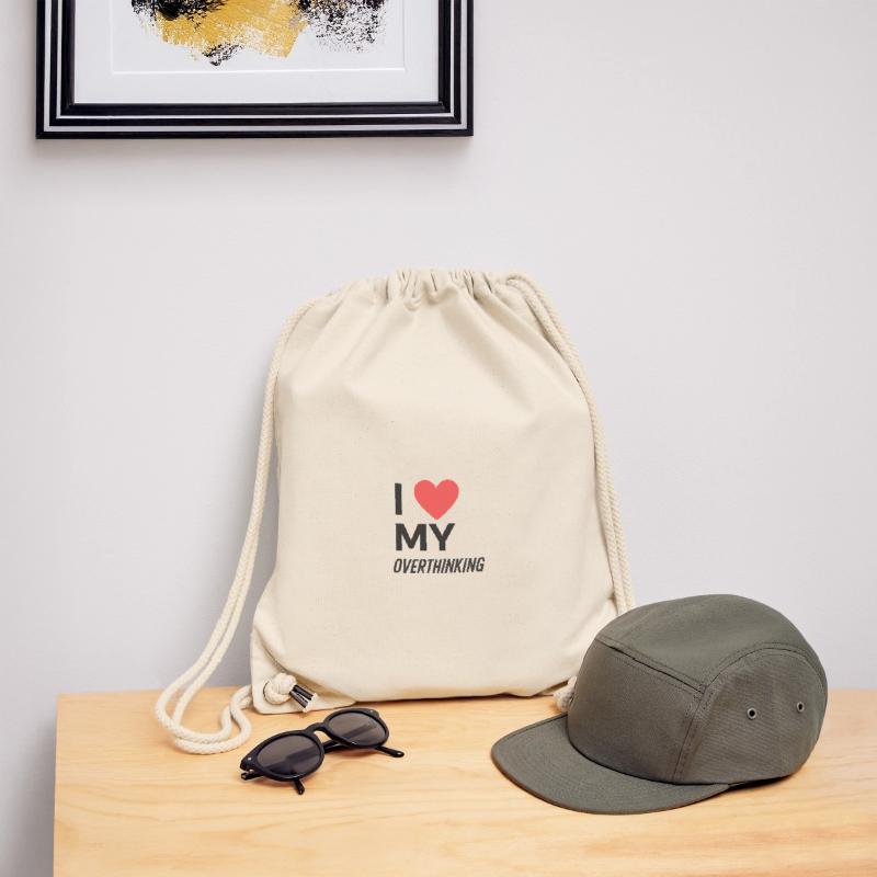 J’adore trop réfléchir Sac à cordon recyclé Stanley/Stella