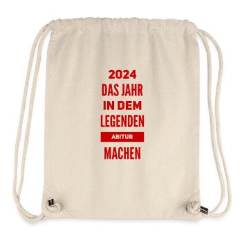 Abi - Abitur - Stanley/Stella recycelter Gym Bag - Naturweiß - Vorne