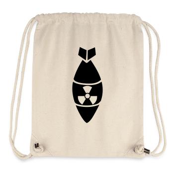 black danger caution caution caution atomic bomb - Stanley/Stella Recycled Gym Bag - natural - Front
