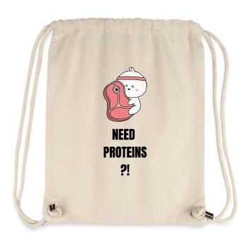 Need Proteins - Stanley/Stella recycelter Gym Bag - Naturweiß - Vorne