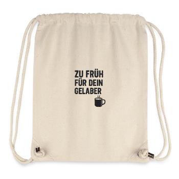 Kaffeetasse Spruch Druck - Stanley/Stella recycelter Gym Bag - Naturweiß - Vorne