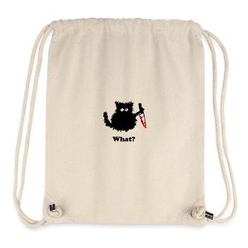 Murder Kitten Sticker - Stanley/Stella Recycled Gym Bag - natural - Front